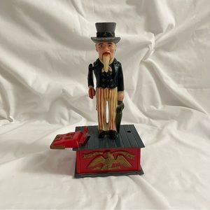 Vintage Uncle Sam Plastic Piggy Bank